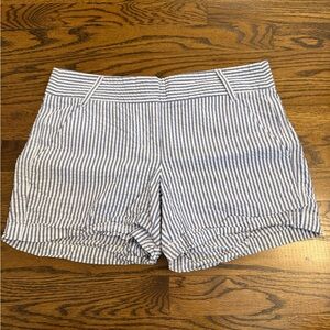 J. Crew Blue and White Striped Women's Shorts